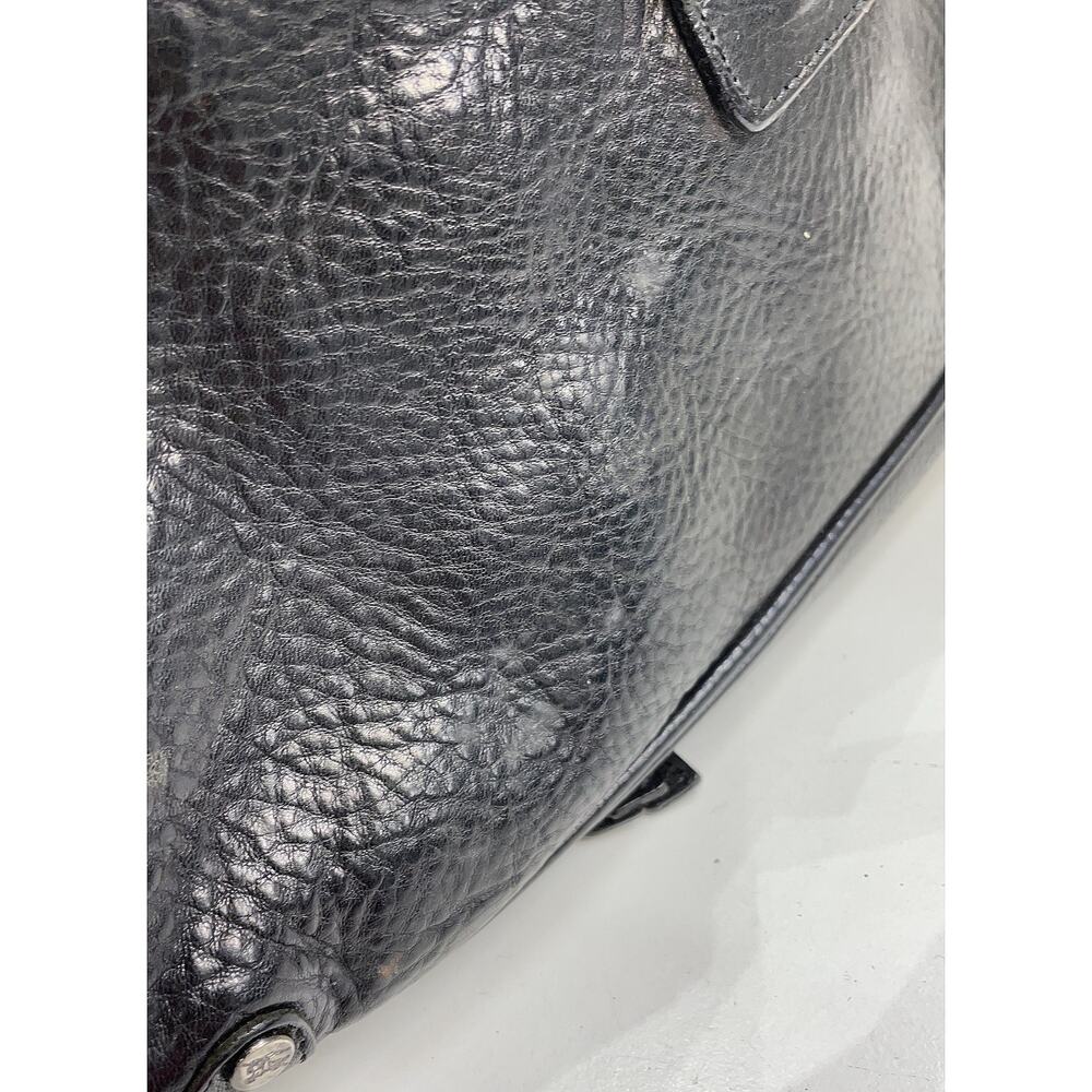 Burberry Prorsum Runway Cinda Black Full Leather Moto Pocket Purse Crossbody Bag - Picture 6 of 16